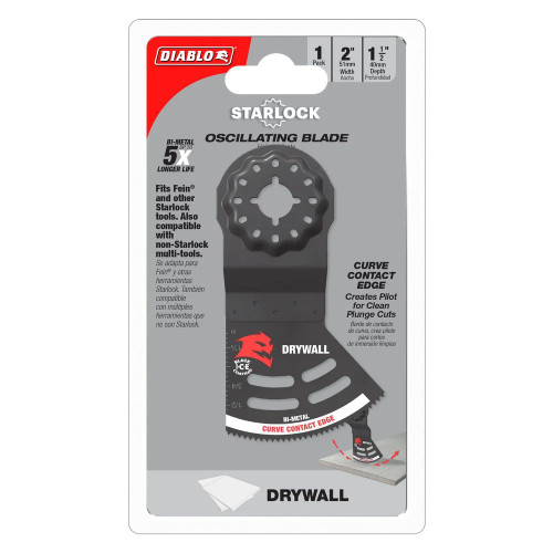 Diablo DOS200RBD 2 inch Starlock Bi-Metal Oscillating Blade for Drywall