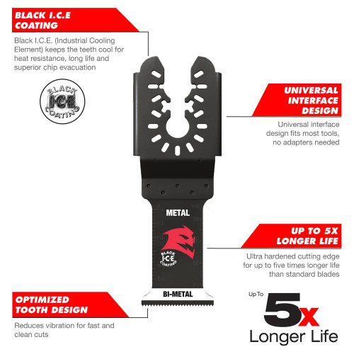 Diablo DOU250BW 2-1/2 inch Universal Fit Bi-Metal Oscillating Blade for Nail-Embedded Wood