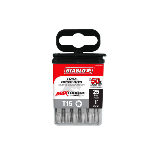Diablo DT151P25 1 Inch #15 Torx Drive Bits - 25pk