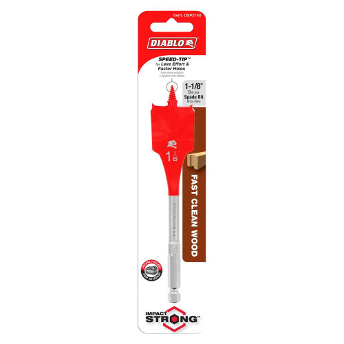 Diablo DSP2140 1-1/8 inch x 6 inch Speed-Tip Spade Bit