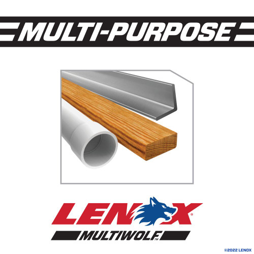 Lenox 20562610R MultiWolf 6 inch x 3/4 inch x .035 inch 6 TPI Reciprocating Saw Blades for Multi-Purpose Cutting - 5pk