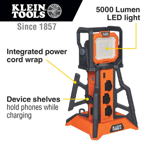 Klein Tools 29601 PowerHub 1 showing features of the powerhub