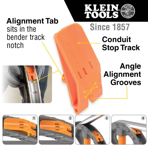Klein Tools 51604 Iron Conduit Bender Full Assembly - 3/4 inch EMT with Angle Setter