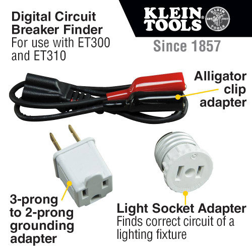 Klein Tools 69411 Circuit Breaker Finder Accessory Kit  showing features of the accessory kit