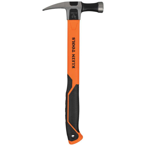 Klein Tools H80718 15 Inch 18oz Straight-Claw Electrician foots Hammer showing from a different angle