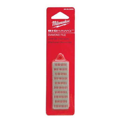 Milwaukee 48-09-5055 BIG HAWG with Carbide Teeth 7 inch Diamond File showing blades in packaging