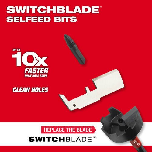 Milwaukee 48-25-5240 SWITCHBLADE Selfeed Bit Blade Replacement Kit - 3pk