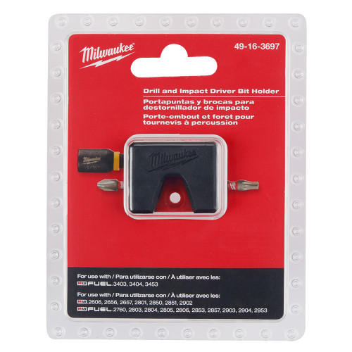 Milwaukee 49-16-3697 M12/M18 Drill  and Impact Driver Bit Holder showing holder in packaging