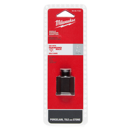 Milwaukee 49-56-7103 1/2-20 Angle Grinder Adapter showing adapter in packaging