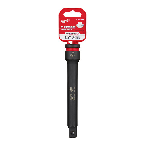 Milwaukee 49-66-6707 SHOCKWAVE Impact Duty 1/2-inch Drive 6-inch Extension showing extension in packaging