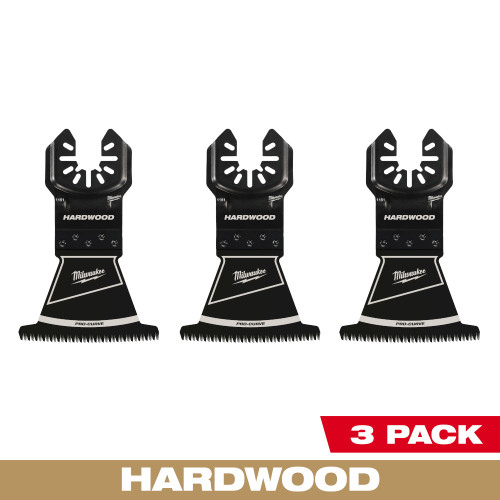 Milwaukee 49-25-1153 OPEN-LOK 2-1/2-inch Universal Fit HCS Japanese Teeth Hardwood Cutting Multi-Tool Oscillating Blades - 3pk