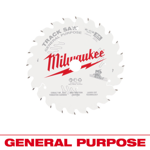 Milwaukee 48-40-0624 6-1/2 inch 24T General-Purpose Track Saw Blade