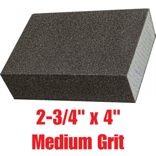 Truwerx 54006 2-3/4 Inch x 4 Inch Medium Grit Sanding Sponge