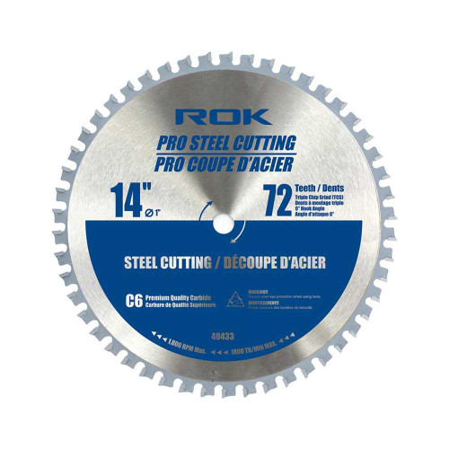 ROK 40433 14 inch 72 Teeth Pro Steel Cutting Saw Blade