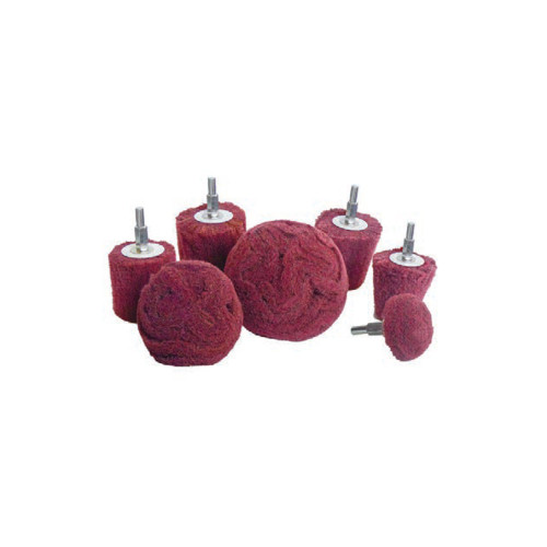 ROK 44606 14pc Abrasive Medium Grit Buff Set - Red