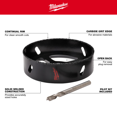 Milwaukee 49-56-0296 3-1/8 Inch Recessed  Light Hole Saw