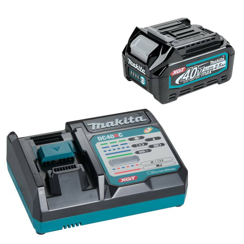 Makita T-05929 40V MAX XGT 2.5 Ah Battery  and Fast Charger Kit