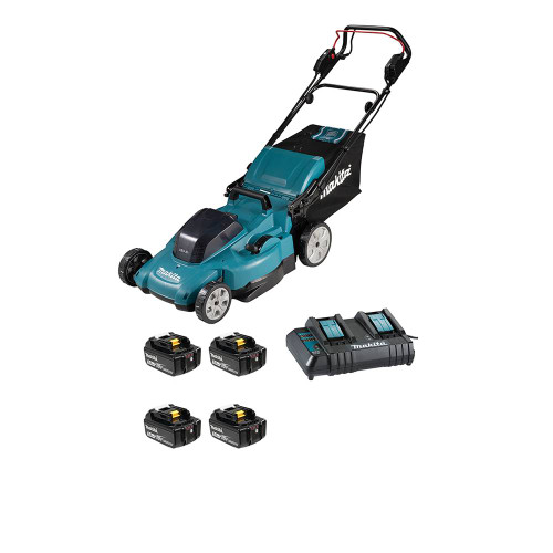 Makita DLM539CT4 36V (18Vx2) LXT 21 inch Cordless Self-Propelled Lawn Mower Kit