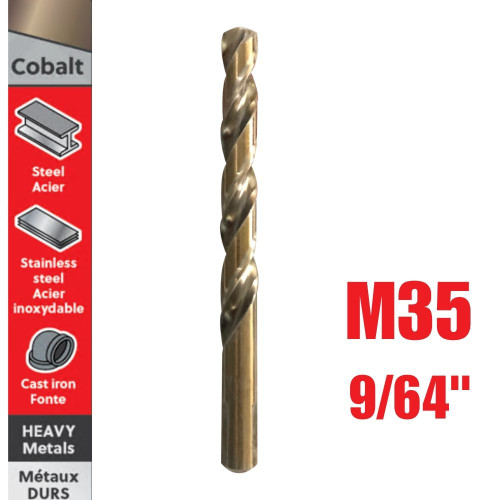 Truwerx 53206 9/64 inch M35 Cobalt Drill Bit