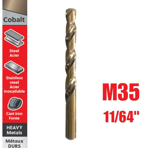 Truwerx 53208 11/64 inch M35 Cobalt Drill Bit