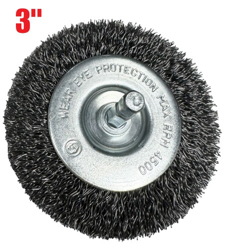 Truwerx 54650 3 Inch End Circular Wire Wheel Brush - Coarse