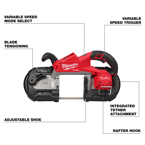 Milwaukee 2929-20 M18 FUEL Cordless Brushless Deep Cut Band Saw (Tool Only)