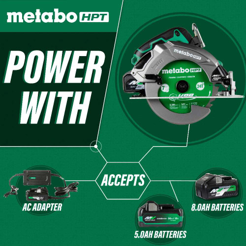 Metabo HPT C3607DBQ4M MultiVolt 36V "The Stud" Cordless Brushless 7-1/4 Inch Circular Saw  with Torque Boost (Tool Only)