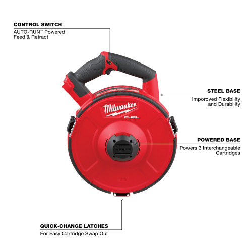 Milwaukee 28730-20 M18 FUEL ANGLER Cordless Brushless 120 feet Steel Pulling Fish Tape (Tool Only)