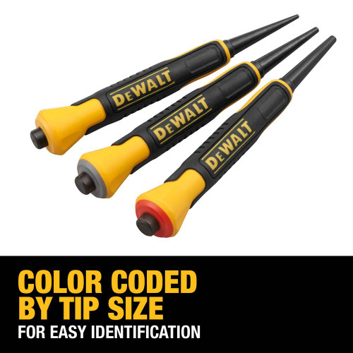 DeWalt DWHT58018 3pc Nail Punch Set