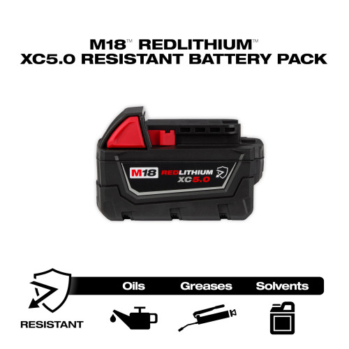 Milwaukee 48-11-1850R M18 REDLITHIUM XC 5.0 Ah Resistant Battery Pack