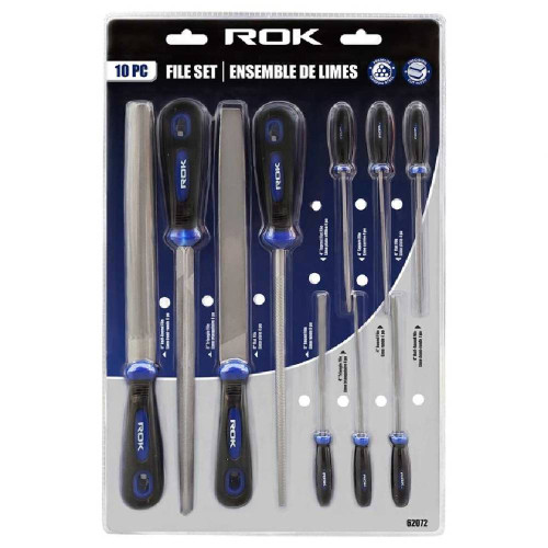 ROK 62072 10-piece File Set showing in packaging
