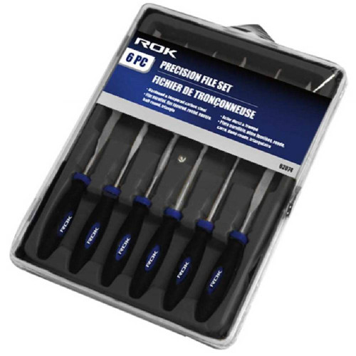 ROK 62074 6-piece Precision File Set showing in packaging