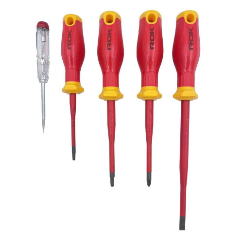 ROK 64050 5 piece VDE Screwdriver Set