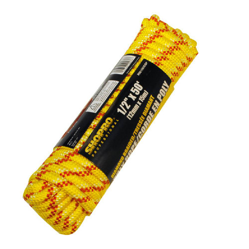SHOPRO R001585DSP 1/2in X 50' Diamond Braided Poly Rope
