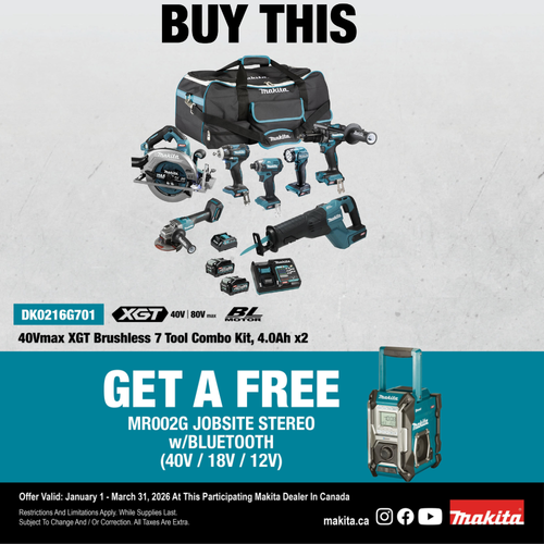 Makita DK0216G701 40V Max XGT 7-Tool Cordless Combo Kit