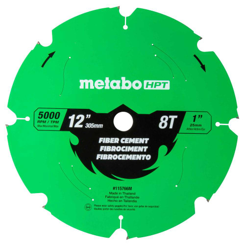 Metabo 115766M HPT 12in 8T Fibre Cement Circular Saw Blade