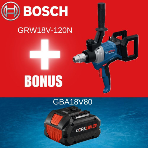 Bosch GRW18V-120N 18V Cordless Brushless 1/2 inch Chuck Mud Mixer (Tool Only)