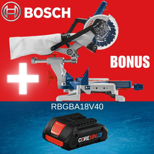 Bosch GCM18V-07SN14 PROFACTOR 18V Cordless Brushless 7-1/4in Single-Bevel Slide Mitre Saw Kit