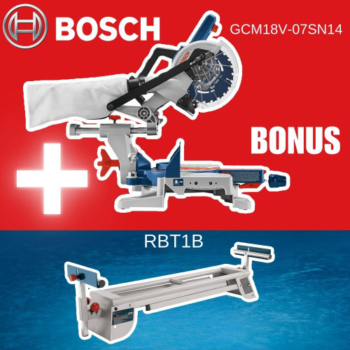 Bosch GCM18V-07SN14 PROFACTOR 18V Cordless Brushless 7-1/4in Single-Bevel Slide Mitre Saw Kit