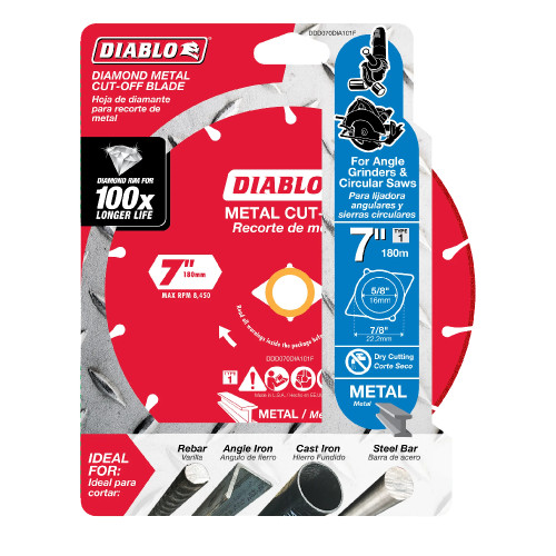 Diablo CDD070DIA101F 7in x 7/8in Segmented Diamond Metal Cut-Off Disc