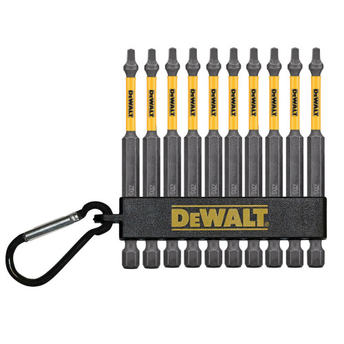 DeWalt 3-1/2 Inch Square #2 Impact Ready Driver Bits - 10pk