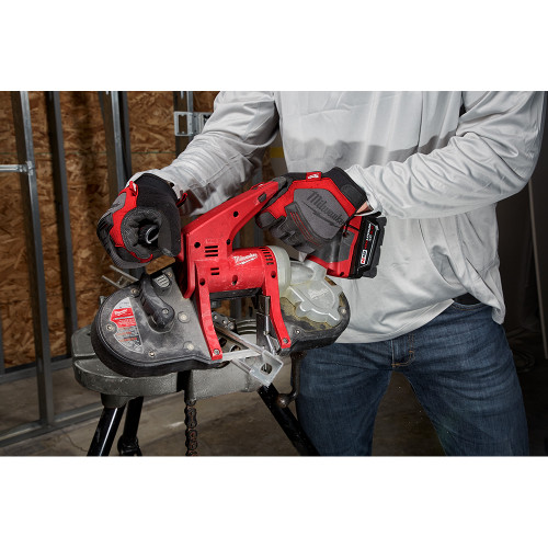 Milwaukee 48-39-0529 35-3/8 inch 18 TPI Compact Band Saw Blade on band saw (not included)
