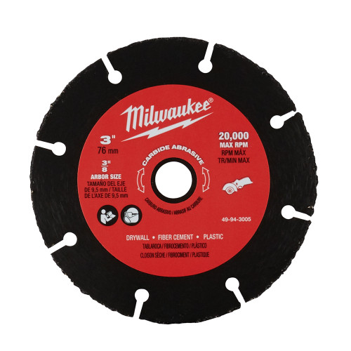 Milwaukee 49-94-3005 3-Inch Carbide Abrasive Blade
