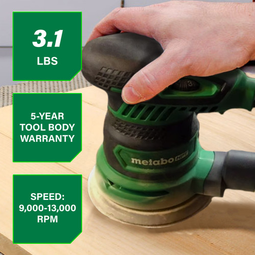 Metabo HPT SV13YST 2.8 Amp 5in Variable Speed Random Orbit Finishing Sander