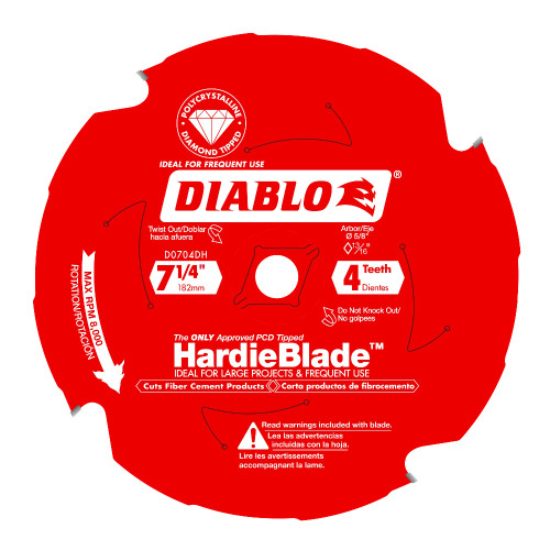 Diablo D0704DH 7-1/4 Inch 4T HardieBlade Saw Blade for Fibre Cement