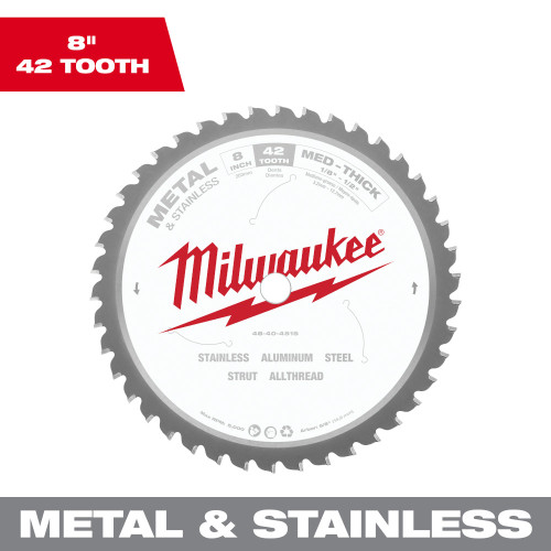 Milwaukee 48-40-4515 8 inch x 42T Metal Cutting Circular Saw Blade