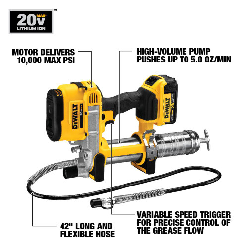 DeWalt DCGG571M1 20V MAX Grease Gun Kit