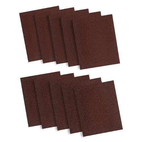 ROK 10pc Aluminum Oxide Sandpaper Sheet Set