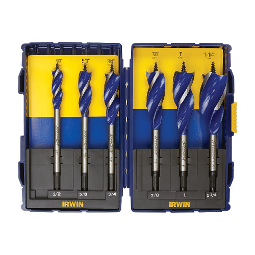 Irwin 6pc Speedbor Woodboring Tri-Flute Drill Bit Set