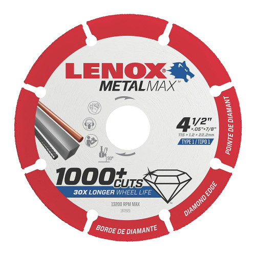 Lenox METALMAX 4-1/2 Inch Diamond Cut-Off Wheel